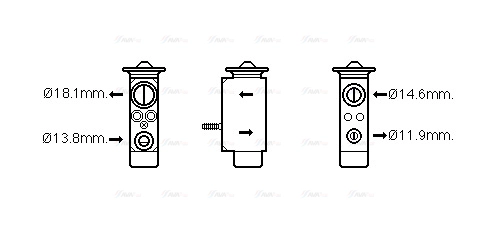 Expansion Valve, air conditioning (FD1492)