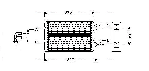 Heat Exchanger, interior heating (BW6173)