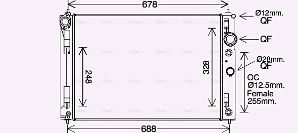 Radiator, engine cooling (DN2450)