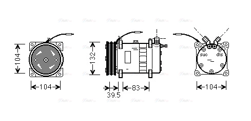 Compressor, air conditioning (UVAK077)