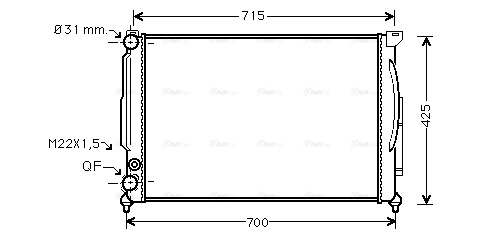 Radiator, engine cooling (AI2108)