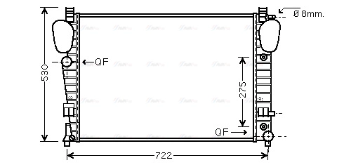 Radiator, engine cooling (MSA2334)