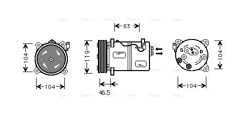 Compressor, air conditioning (VOAK095)