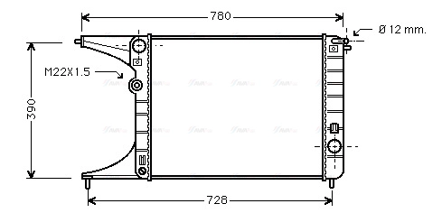 Radiator, engine cooling (OL2245)