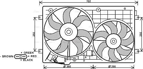 Fan, engine cooling (VN7528)