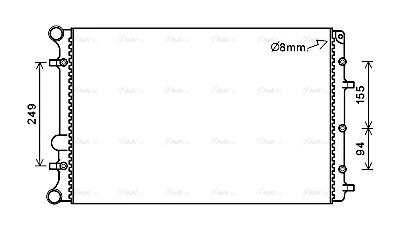 Radiator, engine cooling (VNA2347)