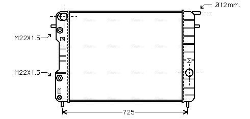 Radiator, engine cooling (OLA2248)