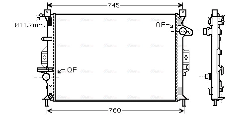 Radiator, engine cooling (FDA2423)