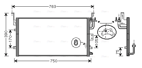 Condenser, air conditioning (HY5135)