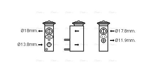 Expansion Valve, air conditioning (MS1599)