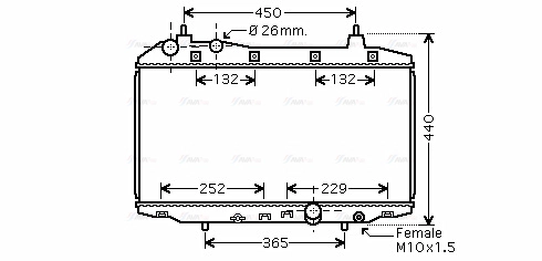 Radiator, engine cooling (HD2188)