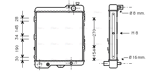 Radiator, engine cooling (AIA2038)