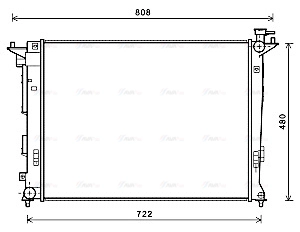 Radiator, engine cooling (HY2285)