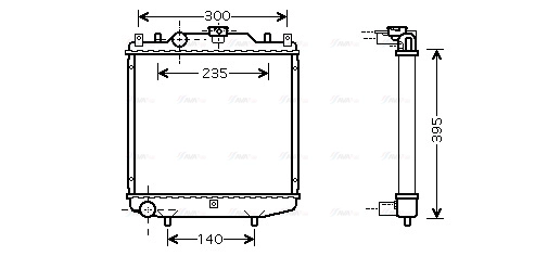 Radiator, engine cooling (DWA2051)