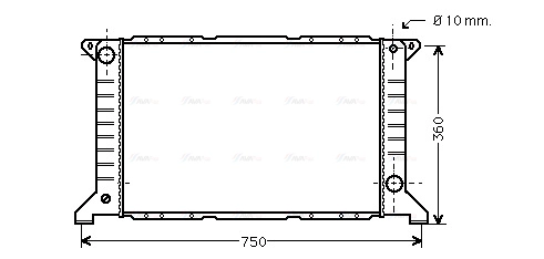 Radiator, engine cooling (FD2169)