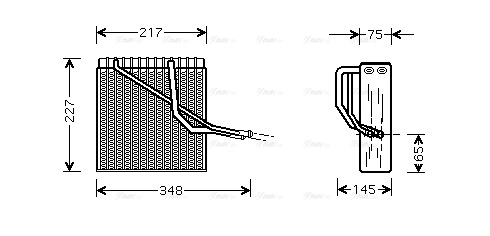 Evaporator, air conditioning (VNV055)