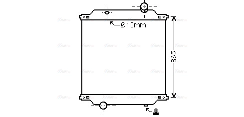 Radiator, engine cooling (RE2067N)