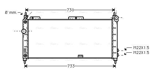 Radiator, engine cooling (OLA2200)
