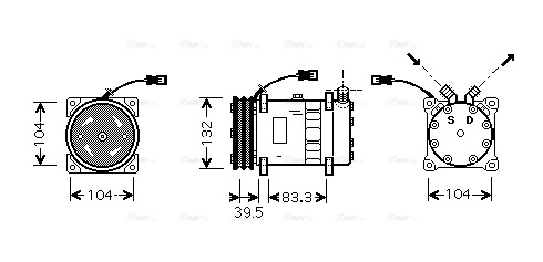 Compressor, air conditioning (UVAK076)