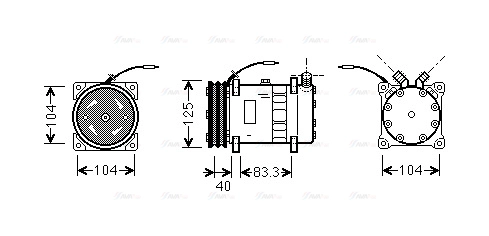 Compressor, air conditioning (UVAK074)