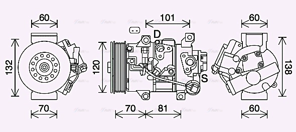 Compressor, air conditioning (TOK744)