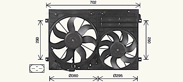 Fan, engine cooling (VN7551)