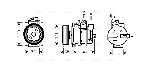 Compressor, air conditioning (VNAK265)