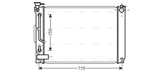 Radiator, engine cooling (TO2648)