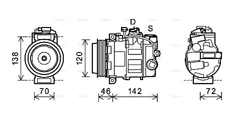 Compressor, air conditioning (PRAK074)