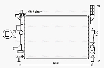 Radiator, engine cooling (FD2602)