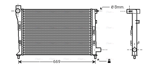 Radiator, engine cooling (MS2281)