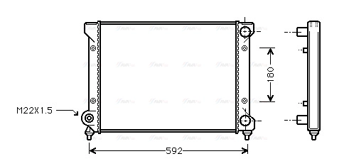 Radiator, engine cooling (STA2033)