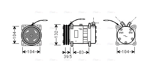 Compressor, air conditioning (UVAK034)
