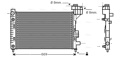 Radiator, engine cooling (MSA2248)