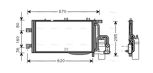 Condenser, air conditioning (OLA5370D)