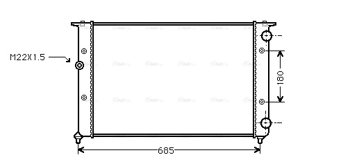 Radiator, engine cooling (VNA2116)