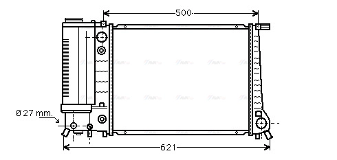 Radiator, engine cooling (BW2106)