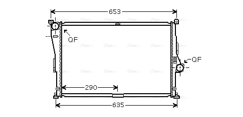 Radiator, engine cooling (BW2335)