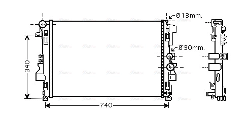 Radiator, engine cooling (MSA2356)