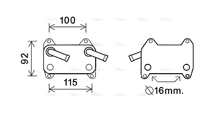 Oil Cooler, engine oil (VO3155)