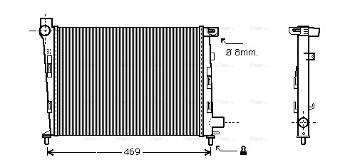 Radiator, engine cooling (MSA2310)