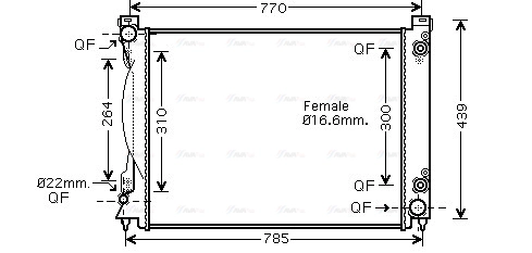 Radiator, engine cooling (AI2231)