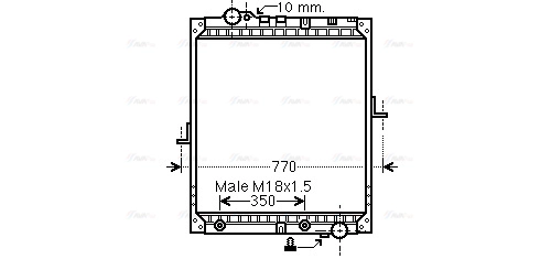 Radiator, engine cooling (ME2235)