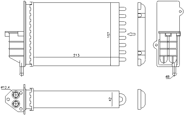 Heat Exchanger, interior heating (FTA6259)
