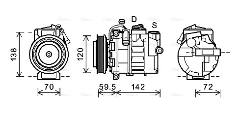 Compressor, air conditioning (RTK494)