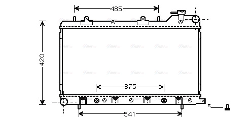 Radiator, engine cooling (SU2046)
