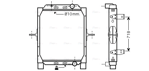 Radiator, engine cooling (RE2057)
