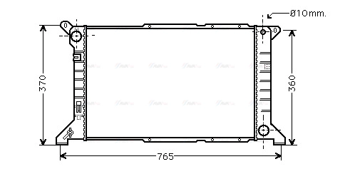 Radiator, engine cooling (FD2204)