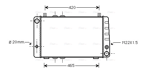 Radiator, engine cooling (SA2002)