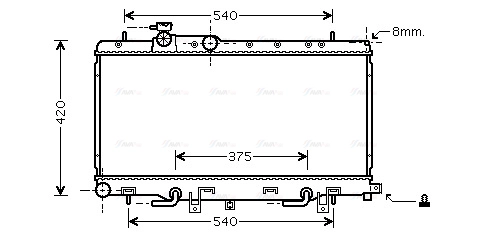 Radiator, engine cooling (SU2058)